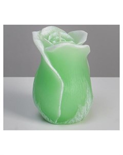 Свеча фигурная ароматическая Роза 8х12 5 см зеленый Poland trend decor candle