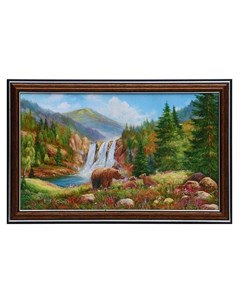 Картина Водопад в горах 20х30 23х33 см Nnb