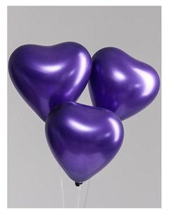 Шар латексный сердце 12 перламутровый набор 100 шт цвет фиолетовый Дон баллон