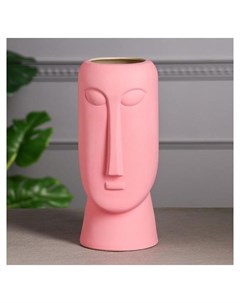Ваза настольная Будда декоративная интерьерная розовая керамика 31 5 см Керамика ручной работы