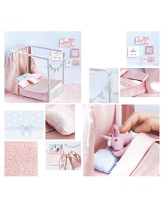 Кроватка для игрушки малютки Розовые сны набор для шитья 21 29 7 1 см Арт узор