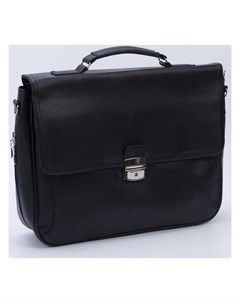 Сумка деловая отдел на клапане наружный карман длинный ремень цвет чёрный Miss bag