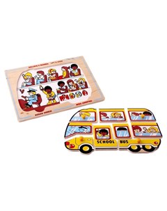 Игра детская деревянная Школьный автобус Lam toys