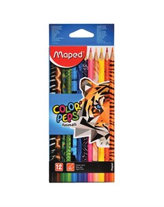 Карандаши цветные 12 цветов Color Pep s Animals Maped