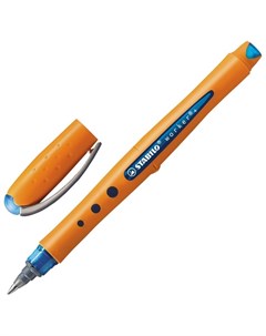Ручка роллер Worker синяя оранжевый корпус soft touch узел 0 7 мм линия письма 0 5 мм Stabilo