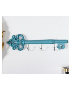 Крючки декоративные полистоун Ключ ажурный голубая патина 9х3х31 5 см Nnb