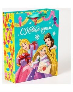 Пакет ламинат вертикальный С новым годом принцессы 31х40х11 5 Disney