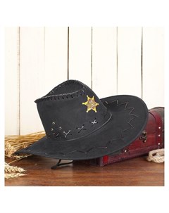 Ковбойская шляпа Шериф р р 56 58 цвет чёрный Страна карнавалия