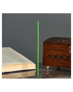 Свечи ритуальные восковые 18 см 5 штук зеленые Nnb