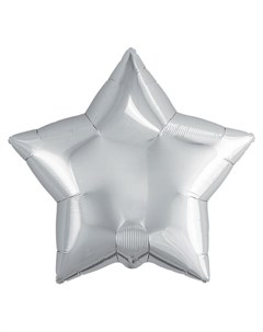 Шар фольгированный 30 звезда цвет серебро Agura