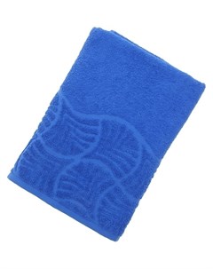 Полотенце махровое банное Волна размер 70х130 см 300 г м2 цвет синий Донецкая мануфактура