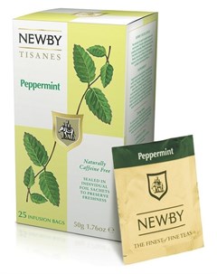 Чай мята перечная травяной 25 пакетиков Newby
