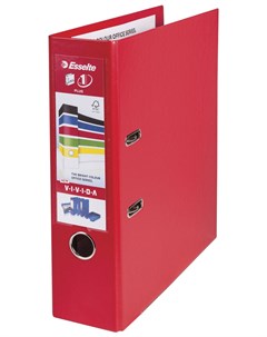 Папка регистратор Vivida Plus а4 с двухсторонним покрытием из пластика 80 мм красная 81183 Esselte