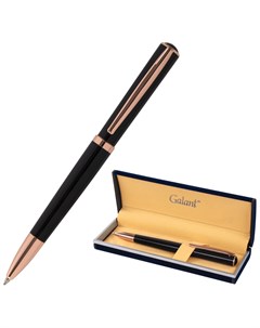 Ручка подарочная шариковая Punctum Black корпус черный детали розовое золото узел 0 7 мм синяя 14351 Галант