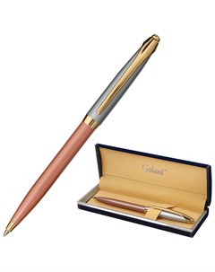 Ручка подарочная шариковая Decoro Rose корпус хром розовый детали золотистые узел 0 7 мм синяя 14350 Галант