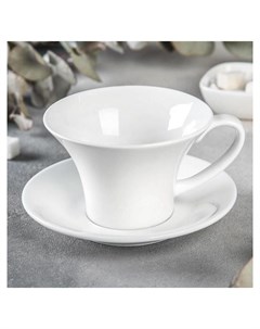 Чайная пара чашка 330 мл блюдце цвет белый Wilmax