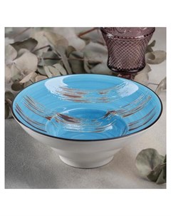 Тарелка для пасты Scratch 800 мл D 19 5 см цвет голубой Wilmax