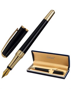 Ручка подарочная перьевая Ludus корпус черный детали золотистые узел 0 8 мм 143529 Галант