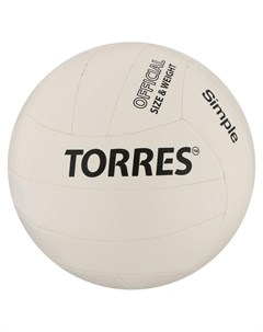 Мяч волейбольный Simple размер 5 синтетическая кожа Тпу машинная сшивка бутиловая камера бело че Torres