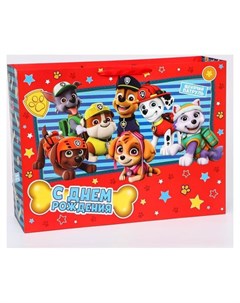 Щенячий патруль пакет ламинированный С днем рождения 61х46х20 см Paw patrol