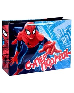 Пакет ламинированный горизонтальный Супер подарок человек паук 61 х 46 х 20 см Marvel comics