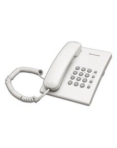 Телефон KX TS2350RUW белый повторный набор тональный импульсный режим Panasonic