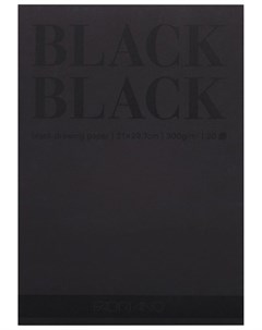Альбом для зарисовок А4 210x297 мм BlackBlack черная бумага 20 листов 300 г м2 Fabriano
