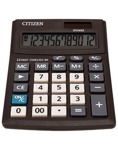 Калькулятор настольный BUSINESS LINE CMB1201BK малый 137х102 мм 12 разрядов двойное питание Citizen
