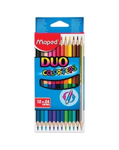 Карандаши цветные 24 цвета Duo Maped