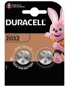 Батарейки Lithium Cr2032 литиевые комплект 2 шт в блистере Duracell