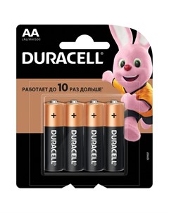 Батарейки Basic AA LR06 15А алкалиновые 4 шт Duracell