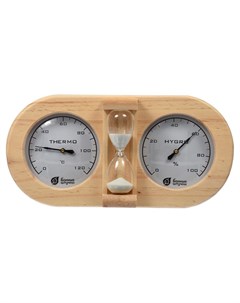 Термометр с гигрометром банная станция с песочными часами Банные штучки