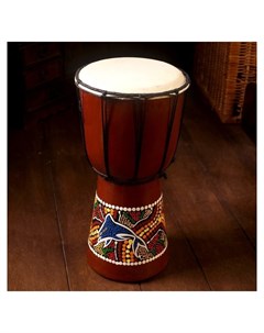 Музыкальный инструмент Барабан джембе узорчатый 30х16х16 см Nnb