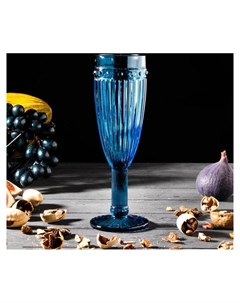 Бокал для шампанского Босфор 160 мл 7 7 20 см цвет синий Nnb