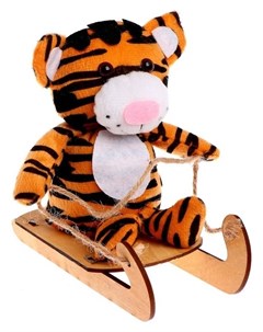 Мягкая игрушка Тигр на санках Nnb