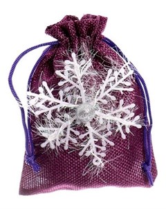 Мешок для подарков Снежинка размер 10 14 см Страна карнавалия