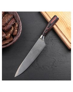Нож кухонный Изыск лезвие 20 5 см нержавеющая сталь 5cr15mov рукоятка сосна Nnb