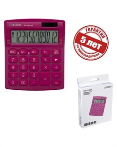 Калькулятор настольный 2 е питание разрядность дисплея 12 Цвет розовый Citizen