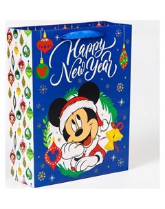 Пакет ламинат вертикальный Happy New Year микки маус 31х40х11 5 Disney