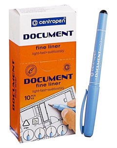 Ручка капиллярная Document 2631 0 3 мм длина письма 500 м черная Centropen