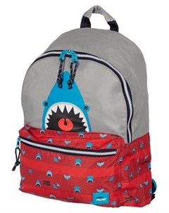 Рюкзак школьный Shark Attack красно серый 41х30х18 см 624605srt Milan