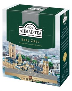 Чай Ahmad Earl Grey черный бергамот 100пак уп 5951 08 Ahmad tea