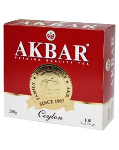 Чай Ceylon черный 100 пакx2гр уп Akbar