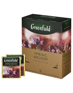 Чай Spring Melody черный фольгир 100 пак 1065 09 Greenfield