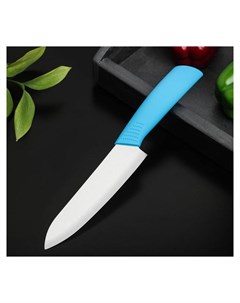 Нож керамический Симпл лезвие 15 см ручка Soft Touch цвет синий Nnb