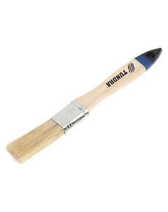 Кисть плоская натуральная щетина деревянная ручка 3 4 20 мм Tundra