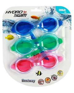 Очки для плавания Lil Lightning Swimmer от 3 лет набор 3 шт 21074 Bestway