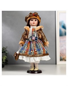 Кукла коллекционная Цветана в коричневом 40 см Nnb