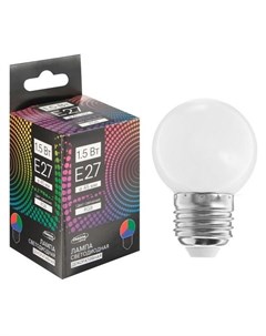 Лампа светодиодная Luazon Lighting G45 е27 1 5 Вт для белт лайта Rgb синхронная работа 50821 Luazon home