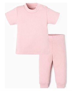 Комплект футболка и брюки Basic Line цвет розовый рост 74 80 см Крошка я